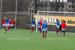 Pancratius zaterdag 7 januari met de tegenstanders Hoofddorp JO13-3 en Swift 14